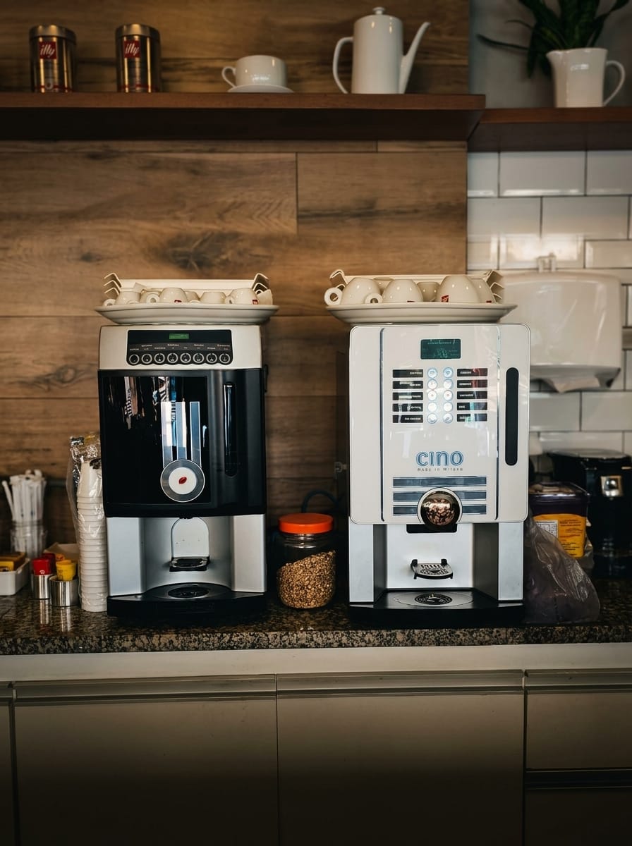 Máquinas de café em ponto de alimentação e conveniência